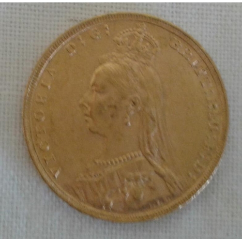 33 - GB Victorian Gold Sovereign 1891 EF