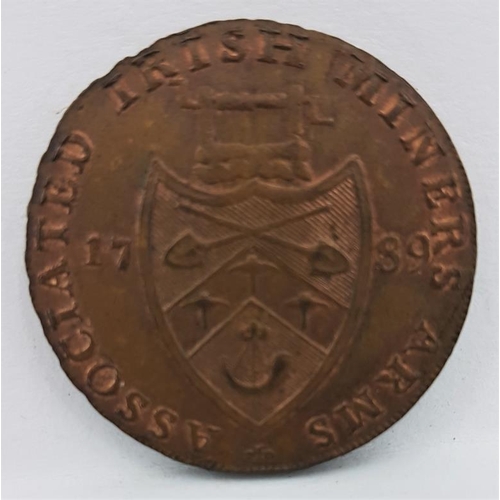 42 - Cronebane Half Penny Token 1789 Unc.