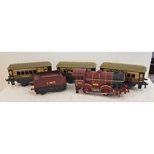 452 - Hornby No.1 Special Passenger Train Set, 'O' Gauge, Clockwork Locomotive. No. 4312 including Key, wi... 