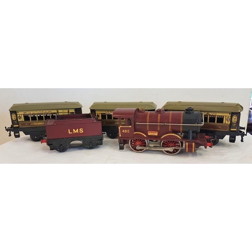 452 - Hornby No.1 Special Passenger Train Set, 'O' Gauge, Clockwork Locomotive. No. 4312 including Key, wi... 