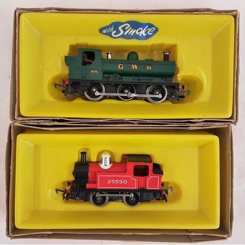 454 - Two Hornby Railways Scale Models - Hornby Industrial 0-4-0 25550 in red and Hornby 8751 GWR (2)