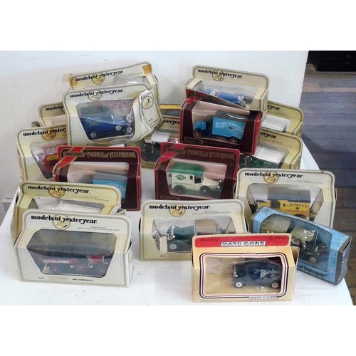 476 - Collection Of 18 Matchbox Model Vintage Trucks, Vans etc.