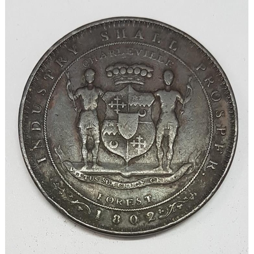 37 - Ireland Charleville Token (Tullamore), 1 Shilling & 1 Penny