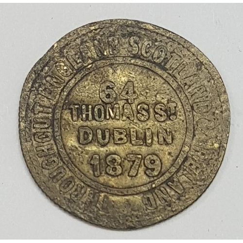 71 - 64 Thomas St Dublin, London & Newcastle Tea Token 1879