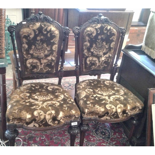 655 - Pair of Victorian Mahogany Side Chairs