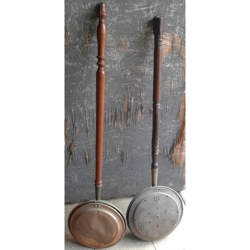 1 - Two Early 19th Century Copper Bed Warming Pans