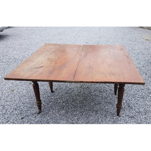 62 - Victorian Mahogany Fold Over Tea Table, an inlaid occasional table, a folding deck chair and a drop ... 