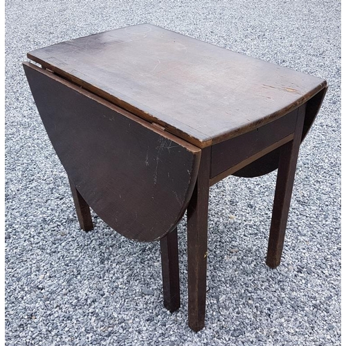 62 - Victorian Mahogany Fold Over Tea Table, an inlaid occasional table, a folding deck chair and a drop ... 