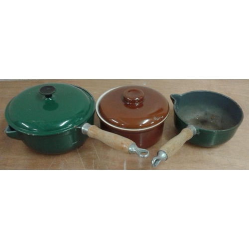 79 - Three Heavy Cast Iron Saucepans