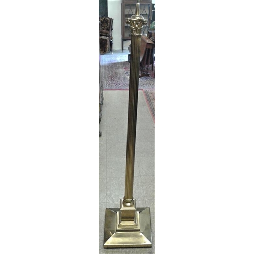 91 - Brass Standard Lamp (A/F)