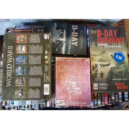 115 - Two Boxes of War Related DVD's