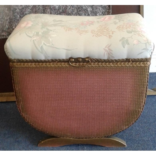 719 - Lloyd Loom Seat/Storage Box