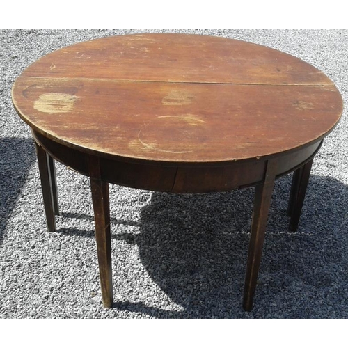 732 - Georgian Mahogany Circular Table, c.4ft diam