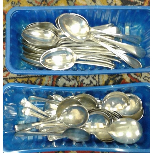 19 - Quantity of Old English Spoons and Cruet Spoons