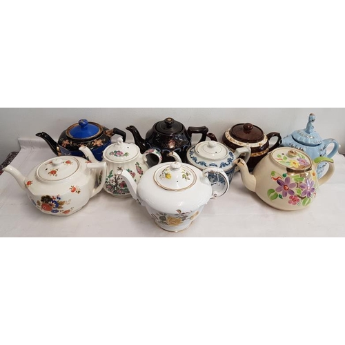 5a - Collection of Nine Decorative Tea Pots