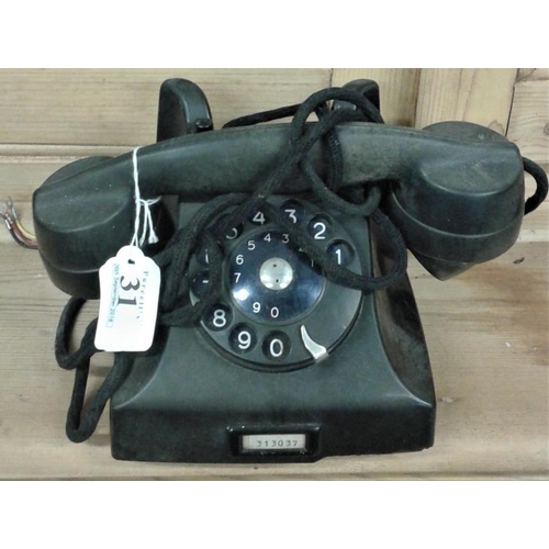 31 - Black Bakelite Telephone