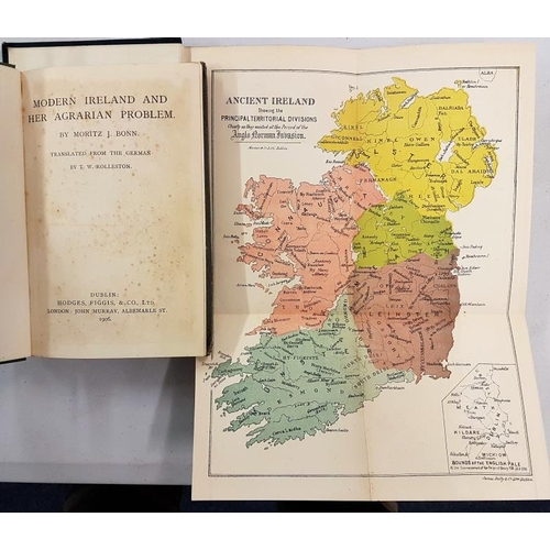 38 - Modern Ireland  and Her Agrarian Problem. Moritz Bonn. 1906.    & Governments in Ireland. William Fi... 