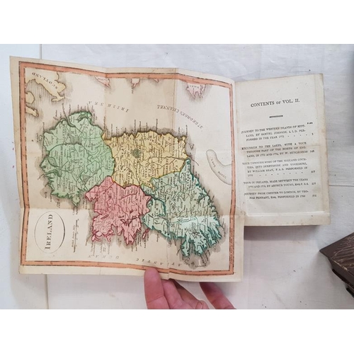 52 - The British Tourist's Travellers Companion 1809 by William Mayor, Six volumes with colour folding ma... 