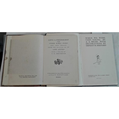 58 - When We Were Very Young 1925 by A A Milne and Love and Friendship by Jane Austin, first printed from... 