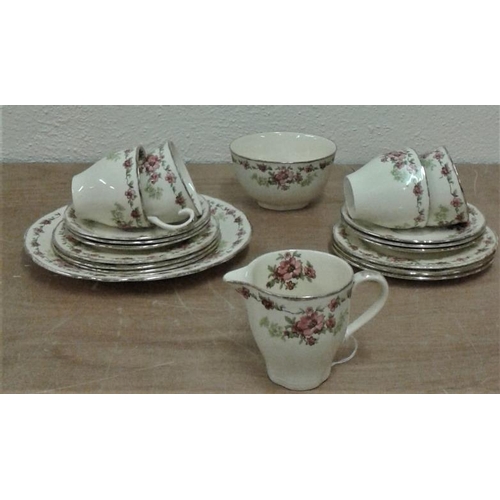 28 - Part Meakin 'Rosecliffe' Teaset (19 pieces)