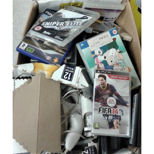 54 - Two Boxes of DVDs, Play Station Games, etc.