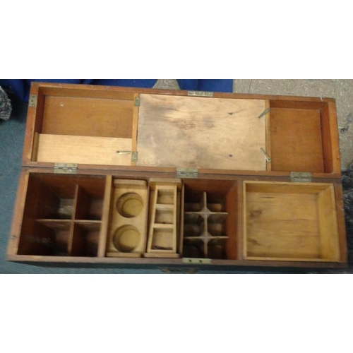 73 - Edwardian Pine Picnic Box - c. 30 x 8.5 x 14ins