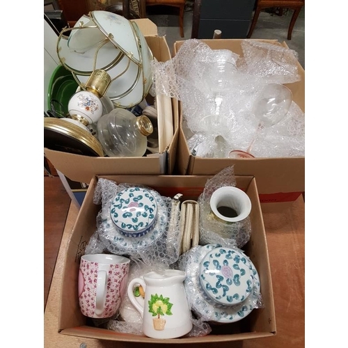 80 - Three Boxes of Ceramics and Glass Wares