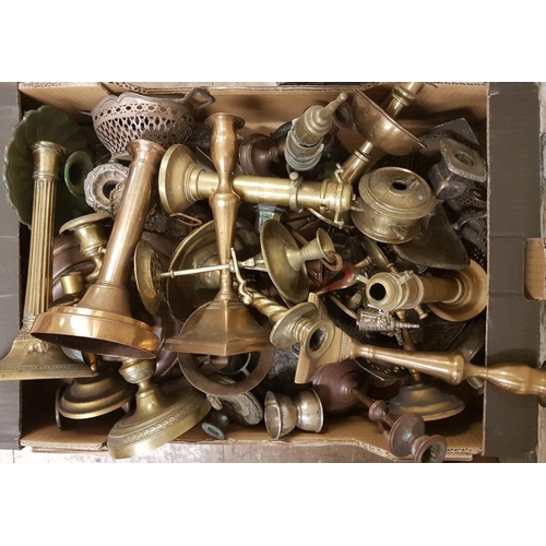 84 - Box of Various Victorian Metal Wares