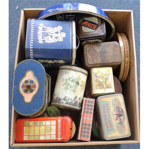 108 - Box of Assorted Tins