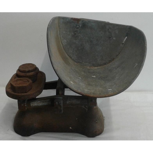 118 - W. Tavery Ltd. Shop Weighing Scales with weights