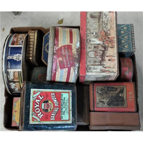 120 - Box Lot of Various Vintage Tins