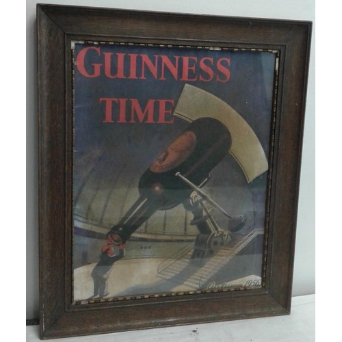 143 - Guinness Time Advertising Sign, reproduction, c.21 x 25in