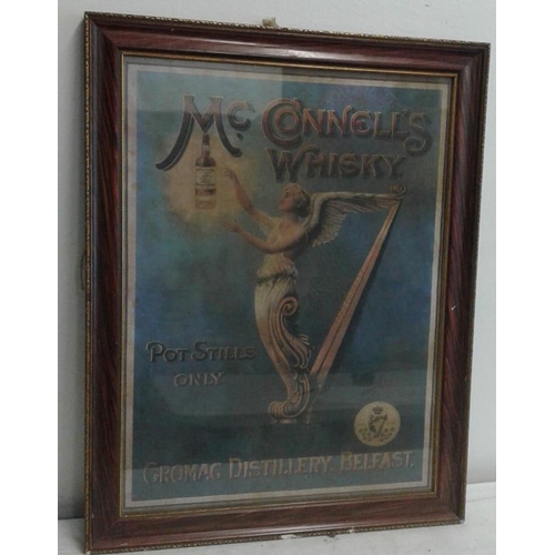 145 - McConnell's Whisky Advertising Sign, reproduction, c.18 x 23