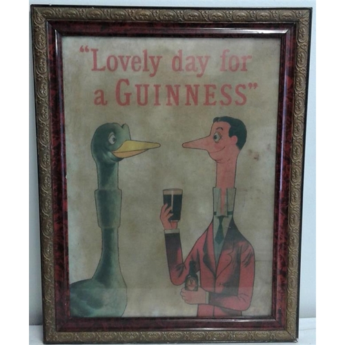 146 - Lovely Day For A Guinness Advertising Sign, reproduction, c.18 x 23in