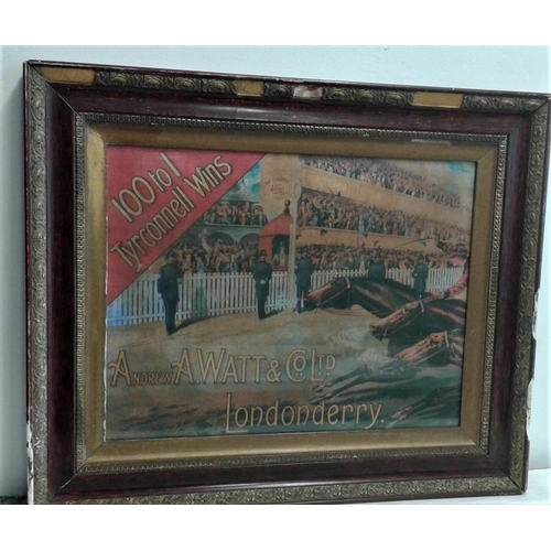 149 - Tyrconnell Whisky Horse Racing Sign, reproduction, c.27 x 22.5in