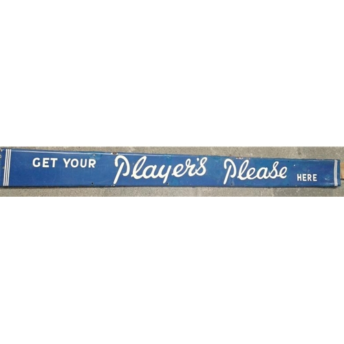 176 - 'Player's' Enamel Advertising Sign - 6ft x 6ins