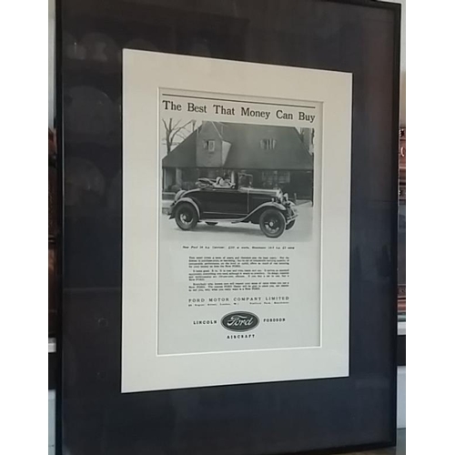 182 - Framed original 1925 24 Horse Power Ford Cabriolet Advertisement 24