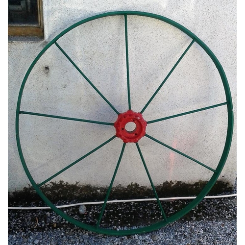 193 - Cart Wheel (red & Green), c.52in diam