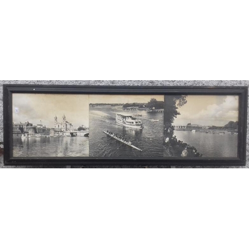 205 - Framed Scenes of Athlone, c.77 x 25.5in