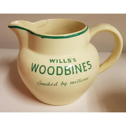 256 - Wills's Woodbines, Smoked by Millions Water Jug, c.4.5in