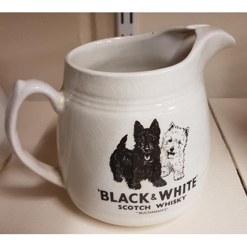 258 - Black and White Scotch Whisky Water Jug, c.4in