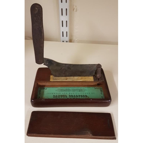 321 - Victorian Tobacco Cutter invented and manufactured by Samuel Bradford, 36 Bagwell St., Clonmel