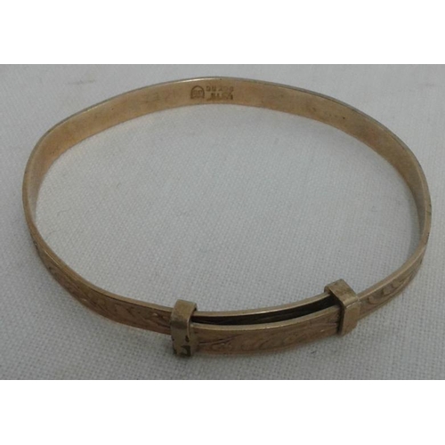337 - Two 9ct Rolled Gold Core Bangles