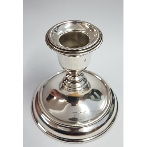 345 - Hallmarked London Silver Candlestick, c.1913, c.4in tall (loaded weight c.230grams)