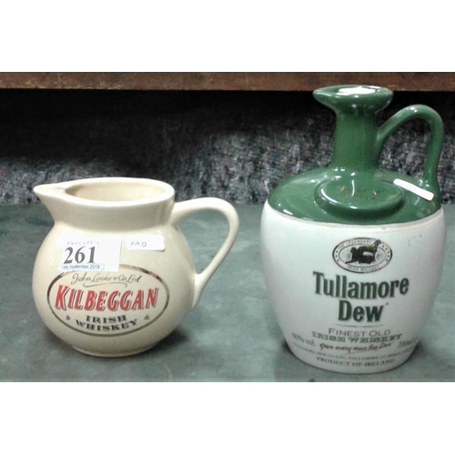 261 - Tullamore Dew Whiskey Jug and Kilbeggan Irish Whiskey Jug