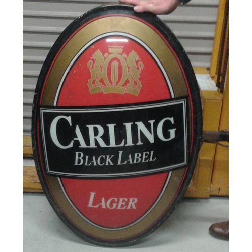 91a - Hanging 'Carling' Double Sided Advertising Sign, c.30 x 37in