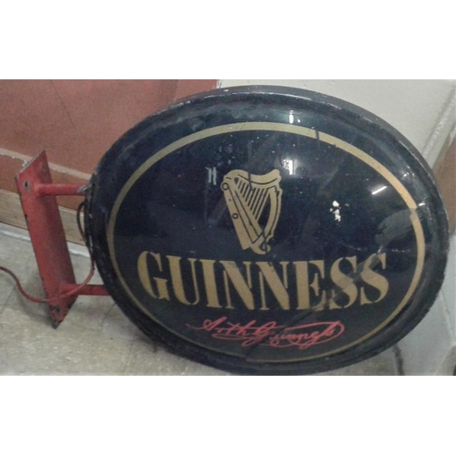 98a - Hanging 'Guinness' Double Sided Advertising Sign, c.35 x 26in