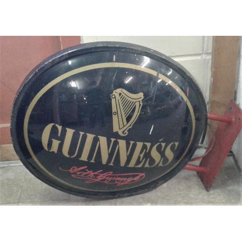 98a - Hanging 'Guinness' Double Sided Advertising Sign, c.35 x 26in