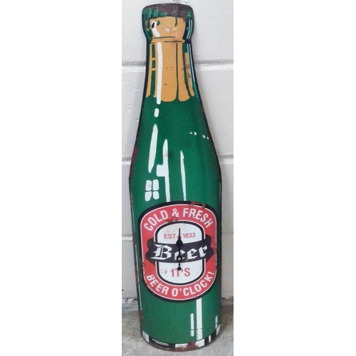 214A - Beer Bottle Clock, c.9 x 34in