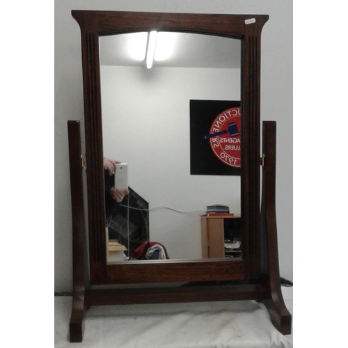 396 - Mahogany Frame Vanity Mirror - c. 29 x 20ins